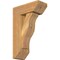 Ekena Millwork Funston Slat Rough Sawn Bracket w/ Offset Brace, Western Red Cedar, 6"W x 14"D x 22"H BKT0604X14X22FST06RWR - alternate 1